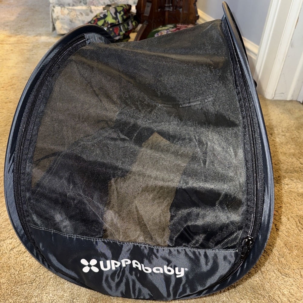 UPPAbaby Cabana Mesh Carseat Cover Black EUC All Weather Universal Car Seat Fit